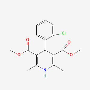 Chemical structure of Dimethyl 4-(2-Chlorophenyl)-2,6-dimethyl-1,4-dihydropyridine-3,5-dicarboxylate