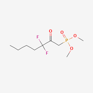 Chemical structure of Dimethyl(3,3-difluoro-2-oxoheptyl)phosphonate