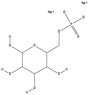 Chemical structure of D-Mannose-6-phosphate, Disodium Salt hydrate