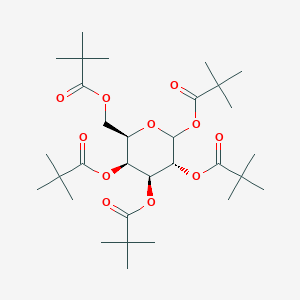 Chemical structure of β-D-Galactose pentapivalate