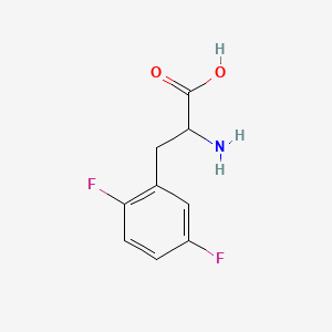 Chemical structure of dl-2,5-Difluorophenylalanine
