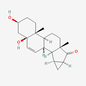 Chemical structure of 3β,5-Dihydroxy-15β,16β-methylene-5β-androst-6-en-17-one