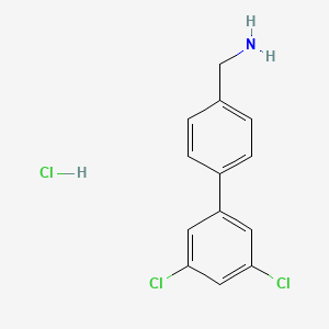 Chemical structure of 4-(3,5-Dichlorophenyl)benzylamine hydrochloride
