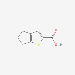 Chemical structure of 5,6-Dihydro-4H-cyclopenta[b]thiophene-2-carboxylic acid