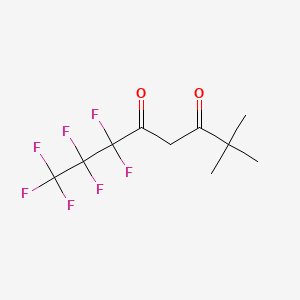Chemical structure of 2,2-Dimethyl-6,6,7,7,8,8,8-heptafluoro-3,5-octanedione