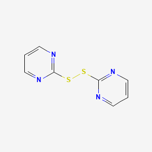 Chemical structure of 1,2-Di(pyrimidin-2-yl)disulfane
