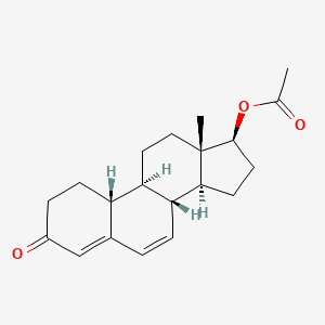 Chemical structure of 6-Dehydronandrolone Acetate