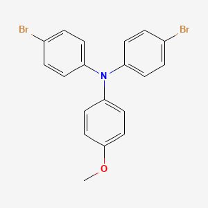 Chemical structure of 4,4'-Dibromo-4''-methoxytriphenylamine