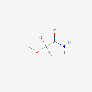 Chemical structure of 2,2-Dimethoxypropionamide