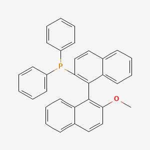 Chemical structure of (R)-(+)-2-Diphenylphosphino-2'-methoxy-1,1'-binaphthyl