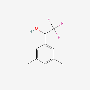 Chemical structure of 1-(3,5-dimethylphenyl)-2,2,2-trifluoroethan-1-ol