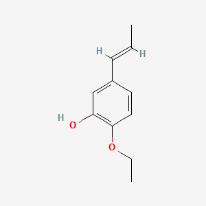 Chemical structure of 2-Ethoxy-5-prop-1-enylphenol