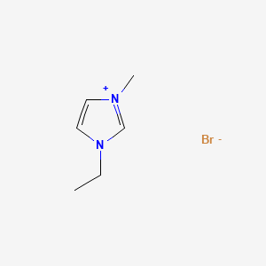 Chemical structure of 1-Ethyl-3-methylimidazolium bromide