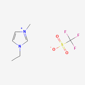 Chemical structure of 1-Ethyl-3-methylimidazolium Trifluoromethanesulfonate