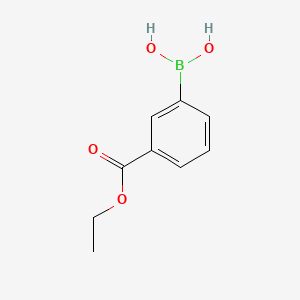 Chemical structure of 3-Ethoxycarbonylphenylboronic acid