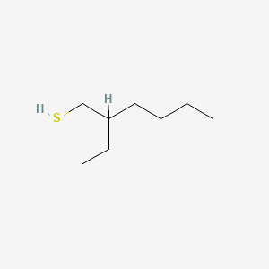 Chemical structure of 2-Ethylhexanethiol