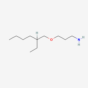 Chemical structure of 2-ethylhexyloxypropylamine