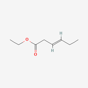 Chemical structure of Ethyl-3-hexanoate