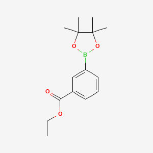 Chemical structure of 3-Ethoxycarbonylphenylboronic acid pinacol ester