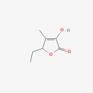 Chemical structure of 5-Ethyl-3-hydroxy-4-methyl-2(5H)-furanone
