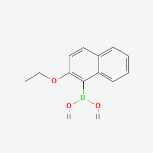 Chemical structure of 2-Ethoxy-1-naphthaleneboronic acid