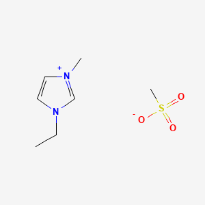 Chemical structure of 1-Ethyl-3-methylimidazolium Methanesulfonate