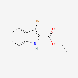 Chemical structure of Ethyl 3-Bromoindole-2-carboxylate