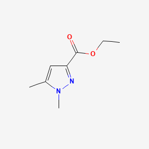 Chemical structure of Ethyl 1,5-dimethyl-1H-pyrazole-3-carboxylate