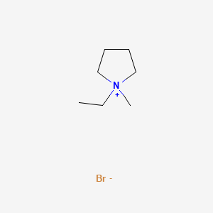 Chemical structure of 1-Ethyl-1-methylpyrrolidinium bromide