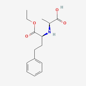 Chemical structure of N-[1(S)-Ethoxycarbonyl-3-phenylpropyl]-L-alanine