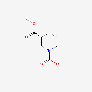 Chemical structure of (R)-1-Boc-3-piperidinecarboxylic Acid Ethyl Ester