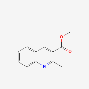 Chemical structure of Ethyl 2-methylquinoline-3-carboxylate