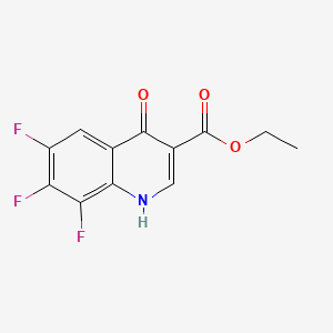 Chemical structure of ethyl 6,7,8-trifluoro-4-oxo-1,4-dihydroquinoline-3-carboxylate