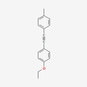 Chemical structure of 1-Ethoxy-4-[2-(4-methylphenyl)ethynyl]benzene