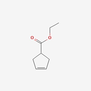 Chemical structure of 3-Cyclopentene-1-carboxylic Acid Ethyl Ester