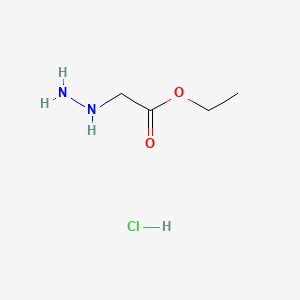 Chemical structure of Ethyl hydrazinoacetate hydrochloride