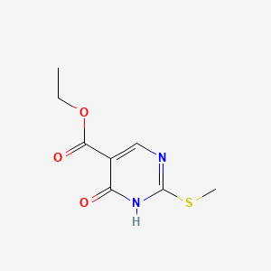 Chemical structure of Ethyl 4-hydroxy-2-(methylsulfanyl)-5-pyrimidinecarboxylate