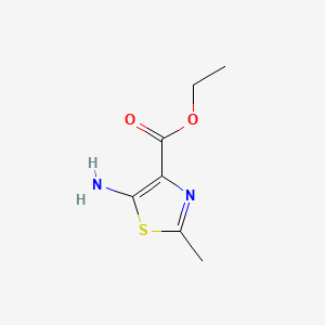Chemical structure of 5-Amino-2-Methyl-Thiazole-4-Carboxylic Acid Ethyl Ester