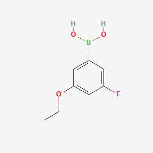 Chemical structure of 3-Ethoxy-5-fluorophenylboronic Acid (contains varying amounts of Anhydride)
