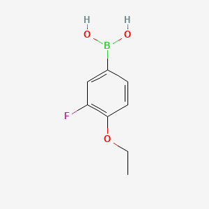 Chemical structure of (4-Ethoxy-3-fluorophenyl)boronic acid