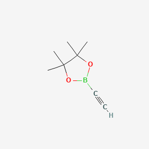 Chemical structure of 2-Ethynyl-4,4,5,5-tetramethyl-1,3,2-dioxaborolane