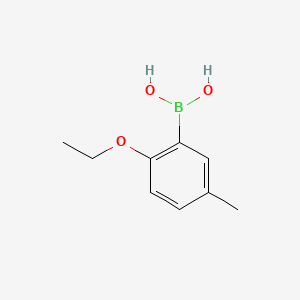 Chemical structure of 2-Ethoxy-5-methylphenylboronic Acid (contains varying amounts of Anhydride)