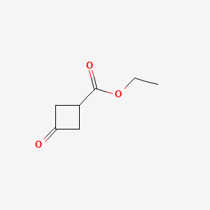 Chemical structure of Ethyl 3-oxocyclobutanecarboxylate, 97%