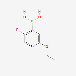 Chemical structure of 5-Ethoxy-2-fluorophenylboronic acid(contains varying amounts of Anhydride)
