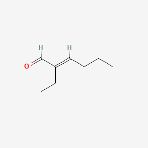 Chemical structure of 2-Ethylhex-2-Enal