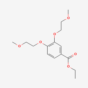 Chemical structure of Ethyl 3,4-Bis(2-methoxyethoxy)benzoate