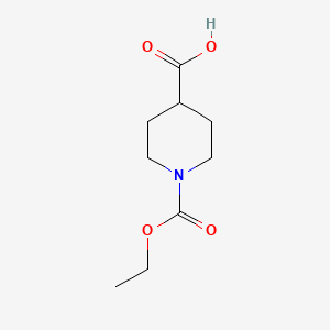 Chemical structure of 1-(Ethoxycarbonyl)-4-piperidinecarboxylic Acid