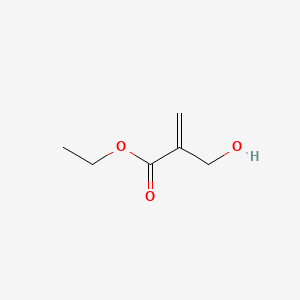 Chemical structure of Ethyl 2-(Hydroxymethyl)acrylate (stabilized with HQ)