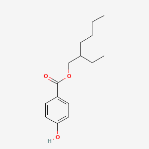 Chemical structure of 2-Ethylhexyl 4-Hydroxybenzoate