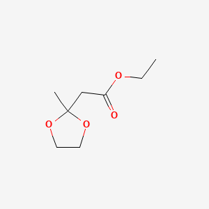 Chemical structure of Ethyl 2-(2-Methyl-1,3-dioxolan-2-yl)acetate